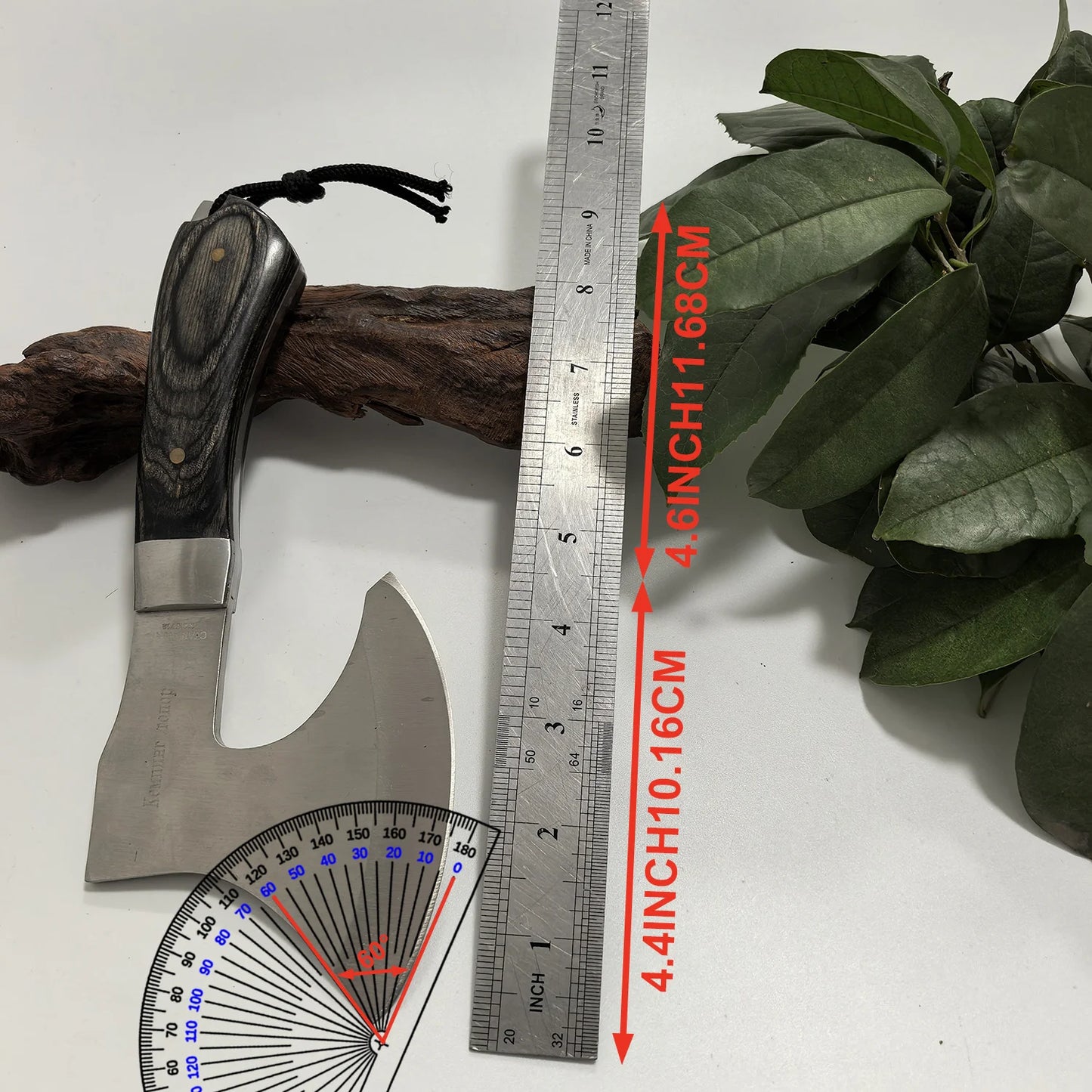 NONEDIY Survival Tomahawk Throwing Axe With Gut Hook