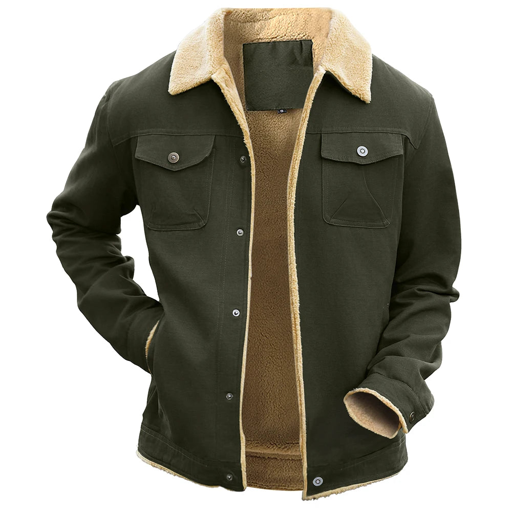 NONE Men's Winter Jackets Waterproof Fleece Lined Casual Outerwear