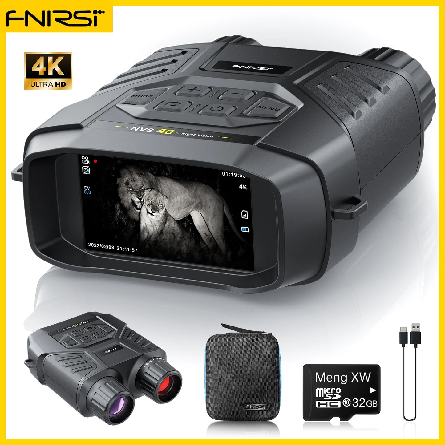 FNIRSI NVS-20 4K Night Vision Monocular With 6X Zoom