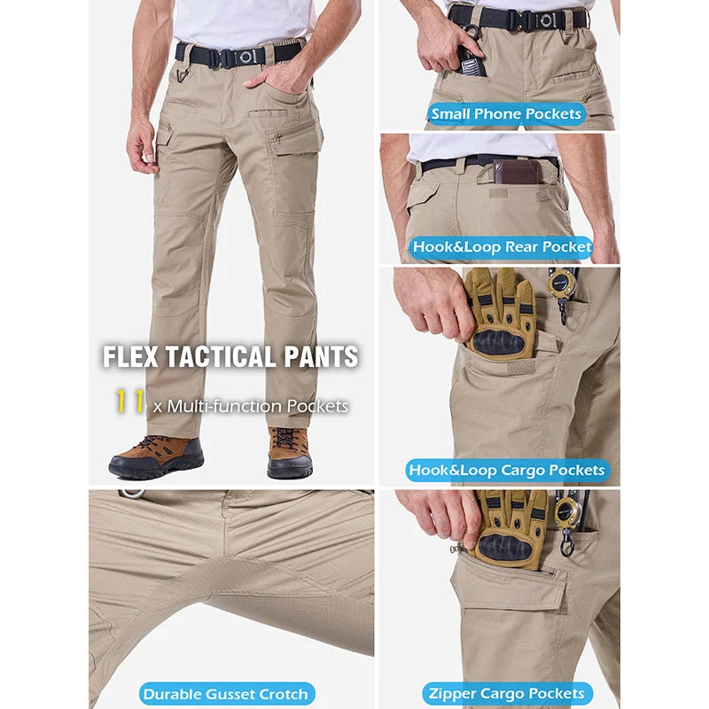 ReFire Gear Men's Ripstop Tactical Hiking Cargo Pants Water Resistant