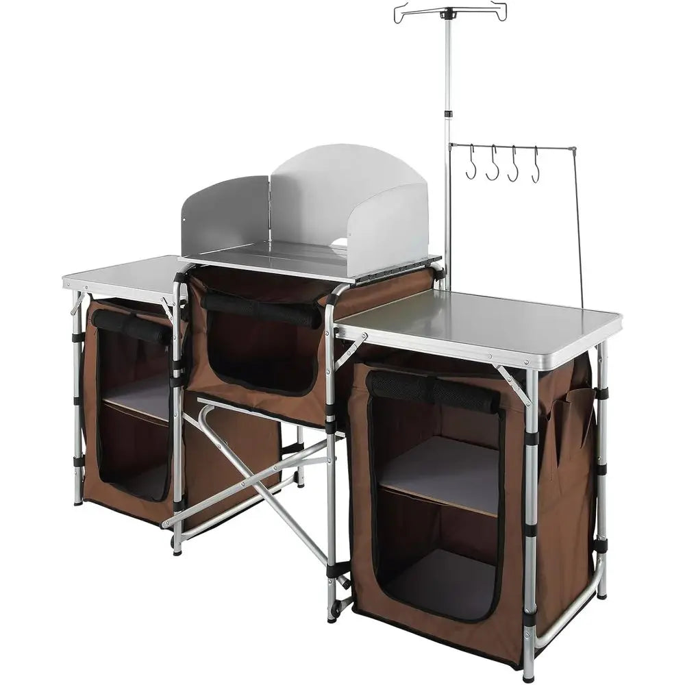 Camping Kitchen Table With Storage And Carry Bag Outdoor