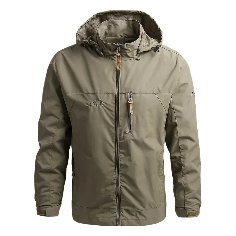 NONECN Autumn Winter Waterproof Windbreaker For Men Hiking Camping Jacket