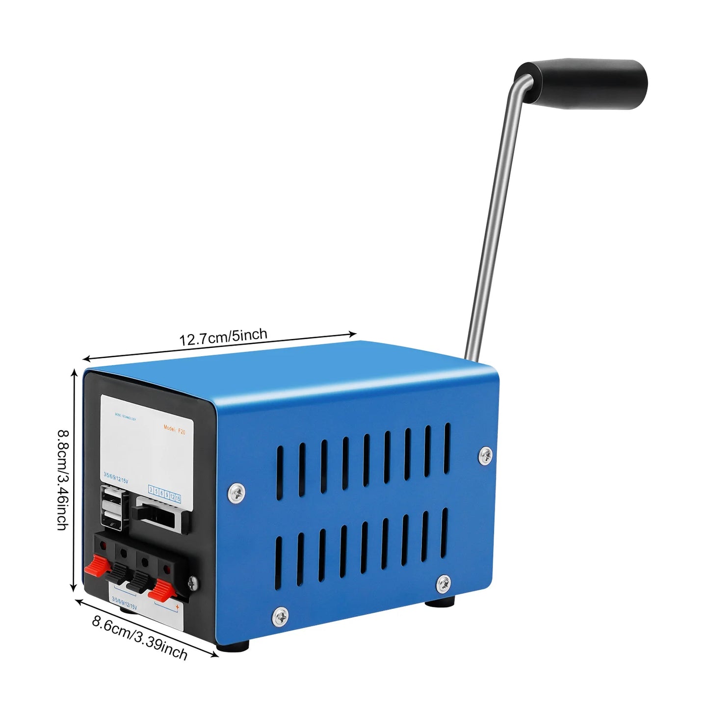 Portable 20W Manual Hand Crank Generator For Emergency USB Charging