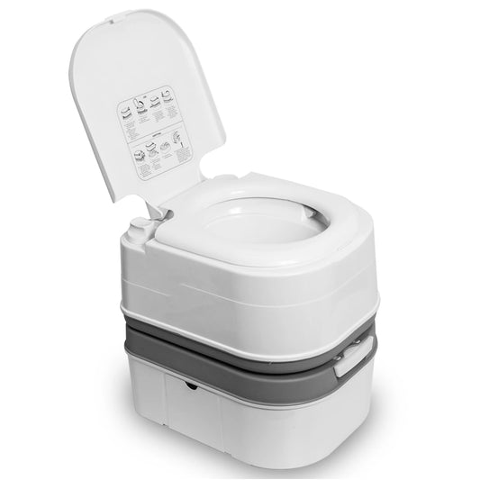 Portable Camping Toilet With Tissue Storage And LeakProof Pump