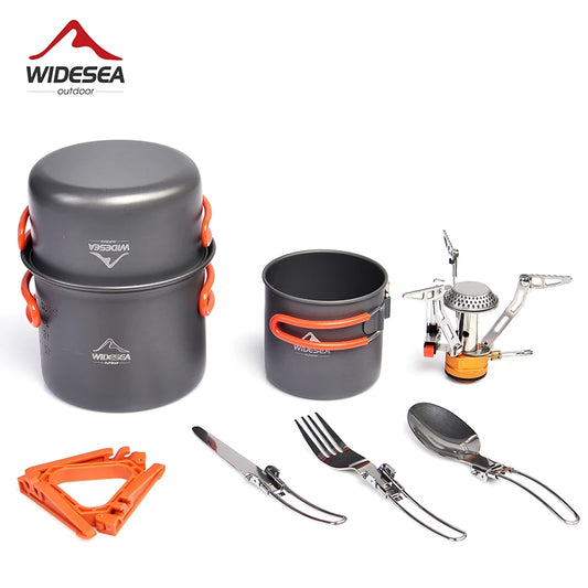 Widesea Camping Cookware Set Outdoor Tableware Kit