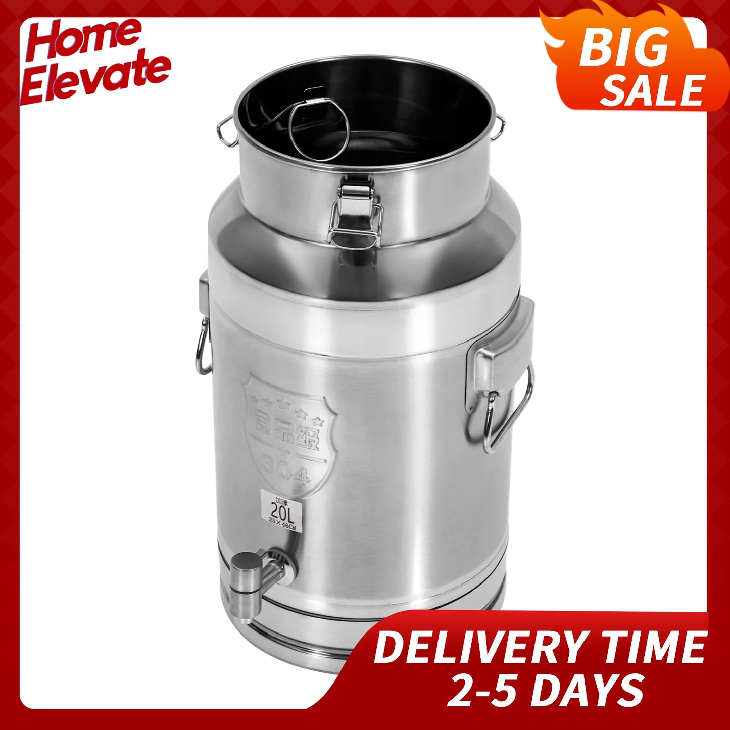 Food-Grade Stainless Steel Beverage Dispenser Leak-Proof