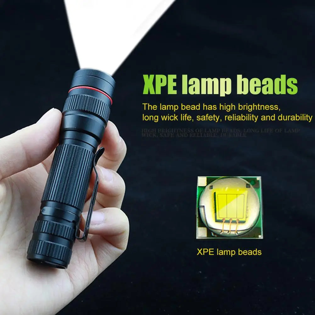 APWIKOGER XPE LED Flashlight USB Rechargeable Camping Light