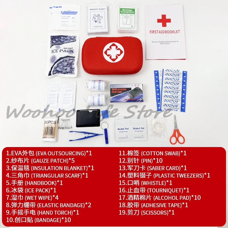 Emergency EVA Survival Kit 45 Piece Portable Car And Outdoor Set