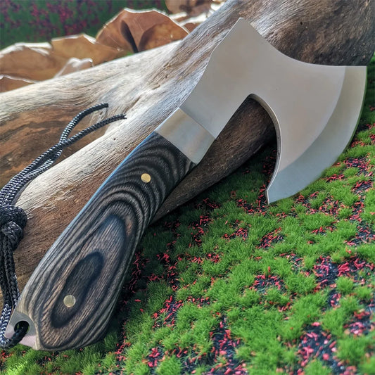 Doom Blade Portable Practical Axe With Wooden Handle Outdoors