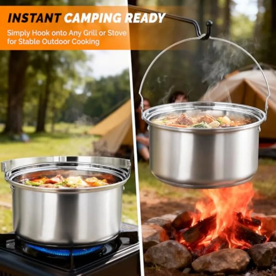 OLOEY Camping Cookware Set Stainless Steel Nesting Mess Kit