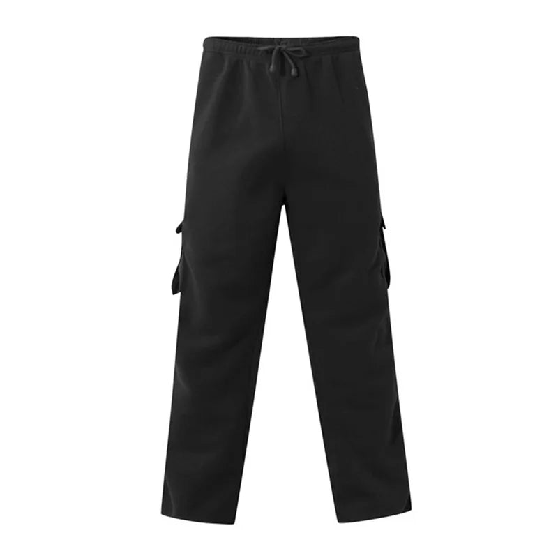 Hirigin Men's Loose Cargo Pants With Drawstring Waist Outdoor