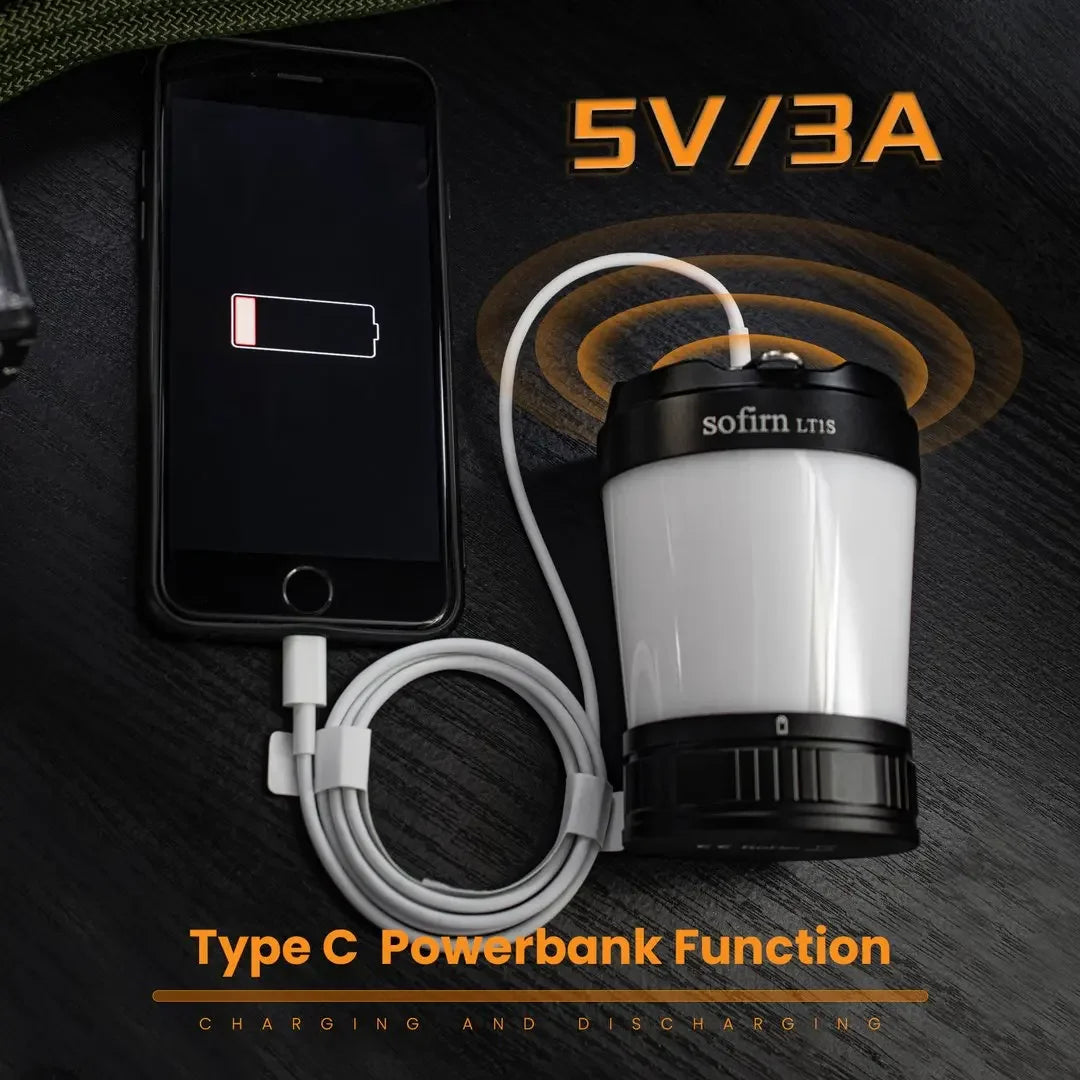 Sofirn LT1S Camping Light USB C Rechargeable Lantern Reverse Charging