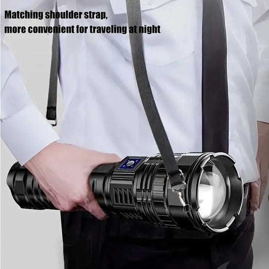 KEWEN 10000W Built In Battery Flashlight Emergency Spotlight 9km