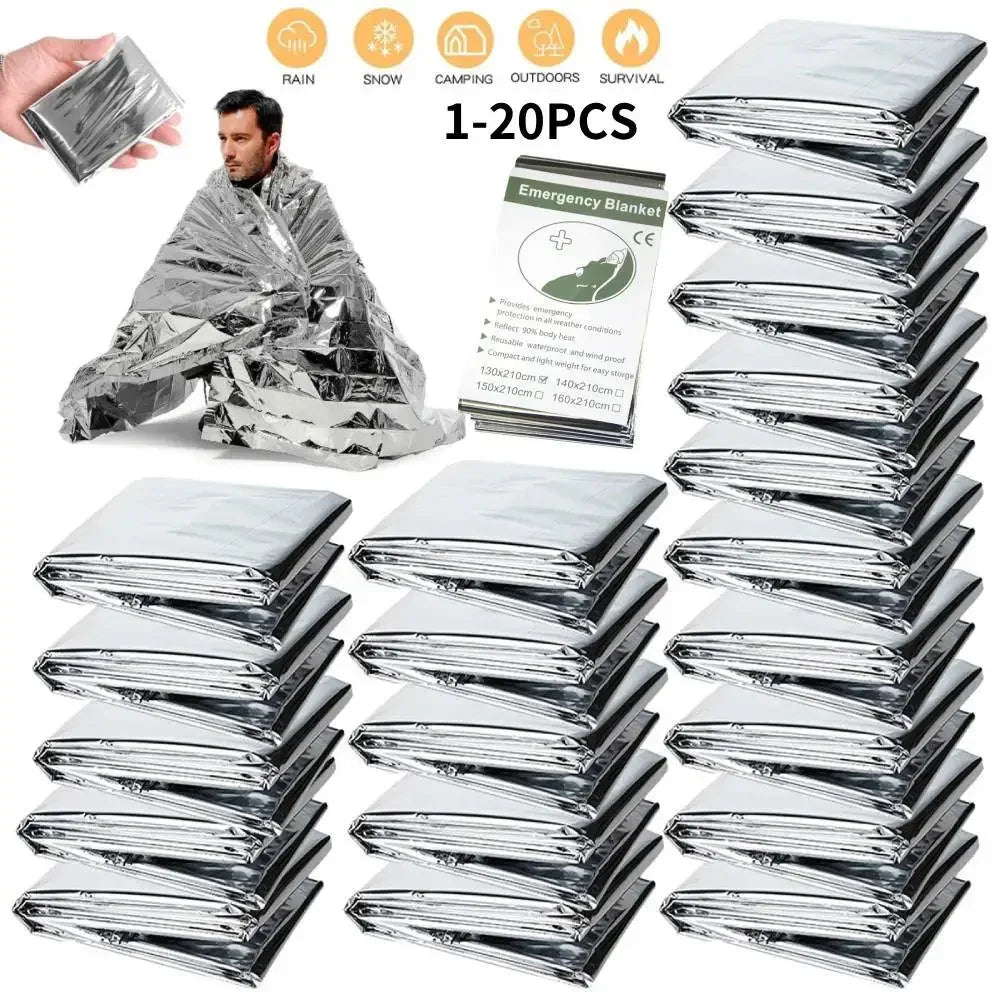 Emergency Blanket Outdoor Survival Windproof Thermal Rescue Blanket