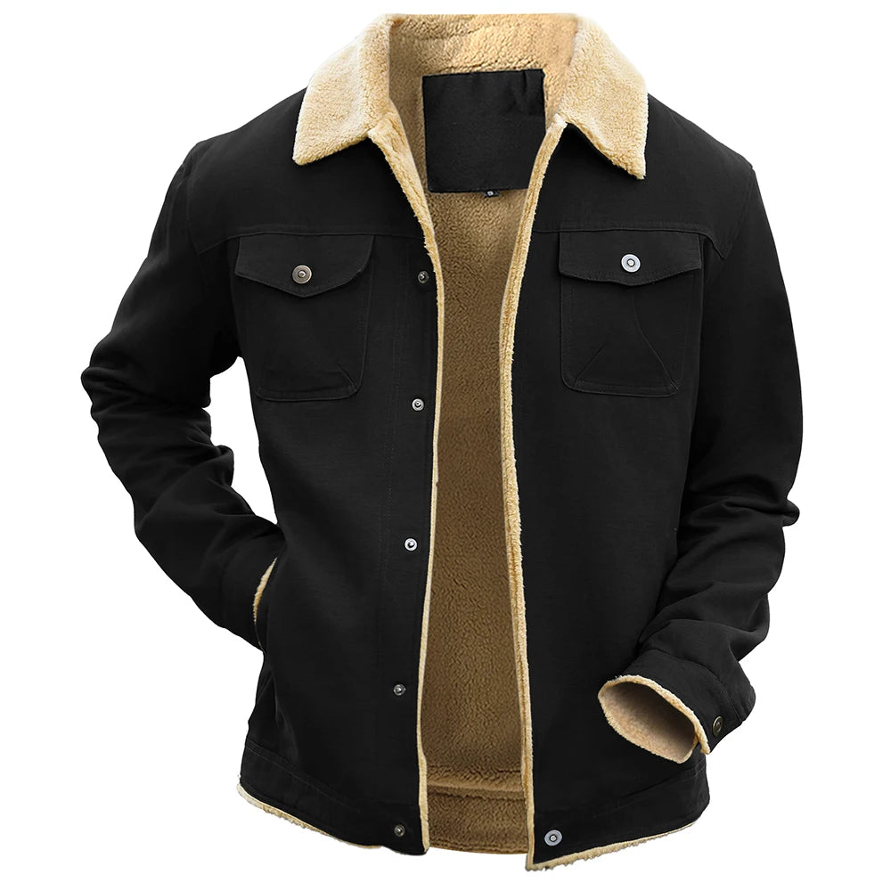 NONE Men's Winter Jackets Waterproof Fleece Lined Casual Outerwear