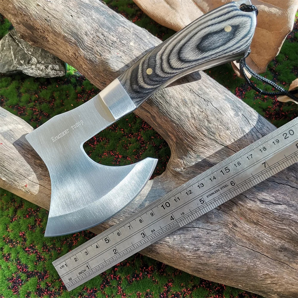 Doom Blade Portable Practical Axe With Wooden Handle Outdoors
