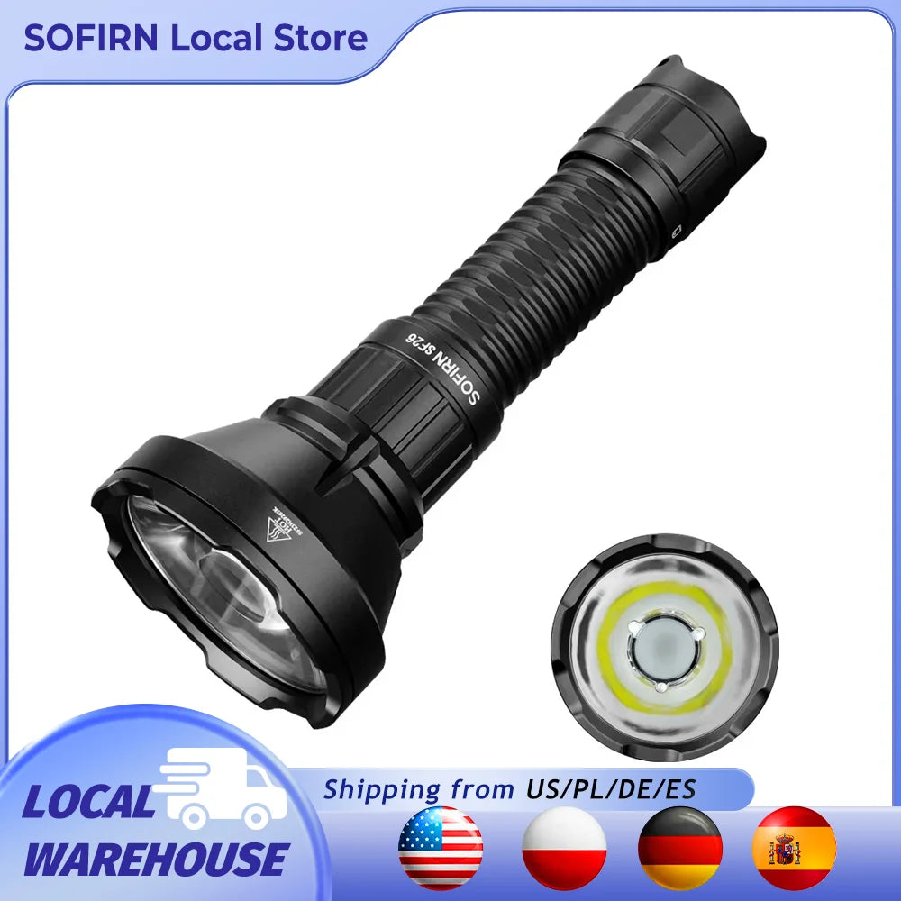 Sofirn SF26 2000lm SFT40 LED Tactical Flashlight Type C Rechargeable