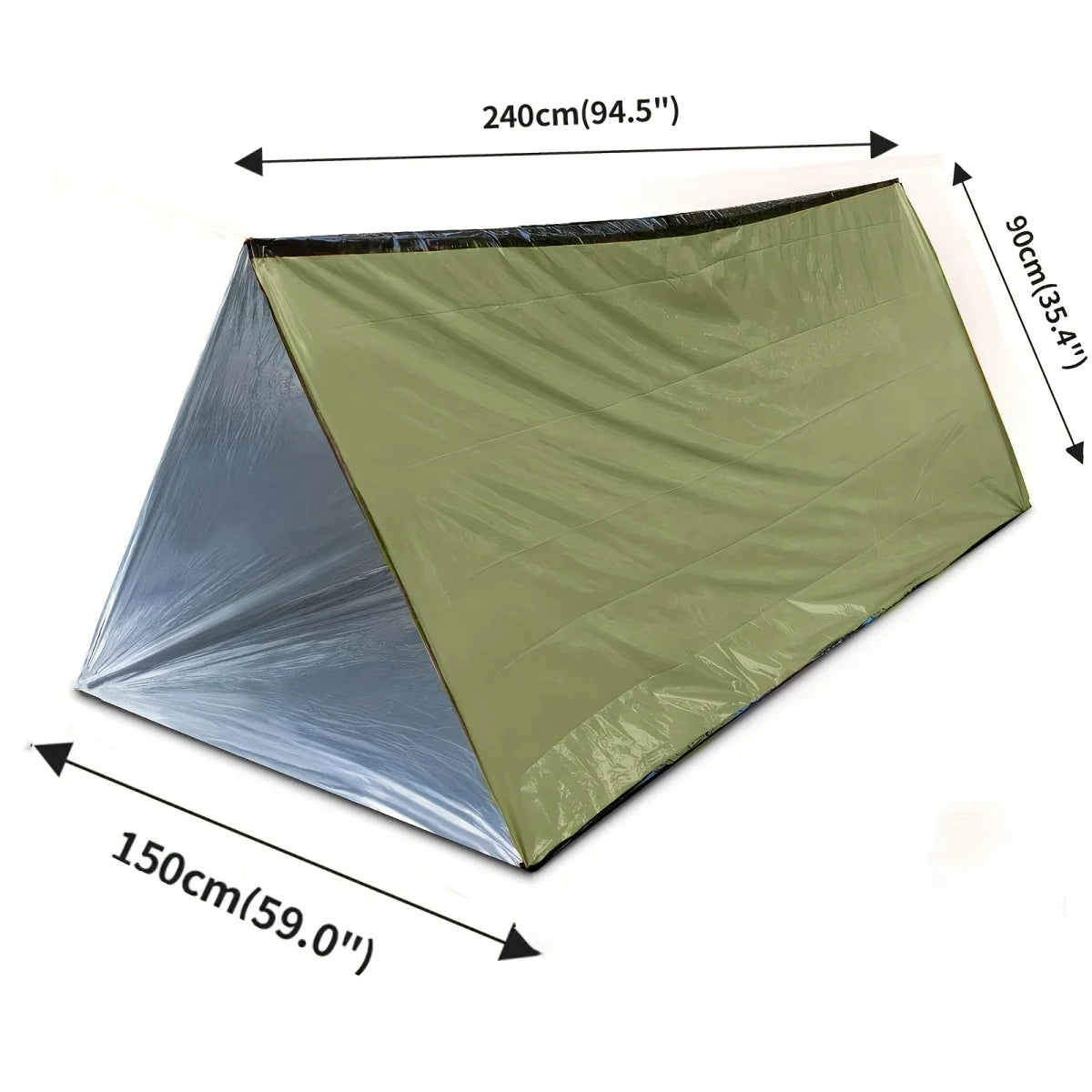 Nine Piece Emergency Survival Kit With Thermal Bivvy And Poncho