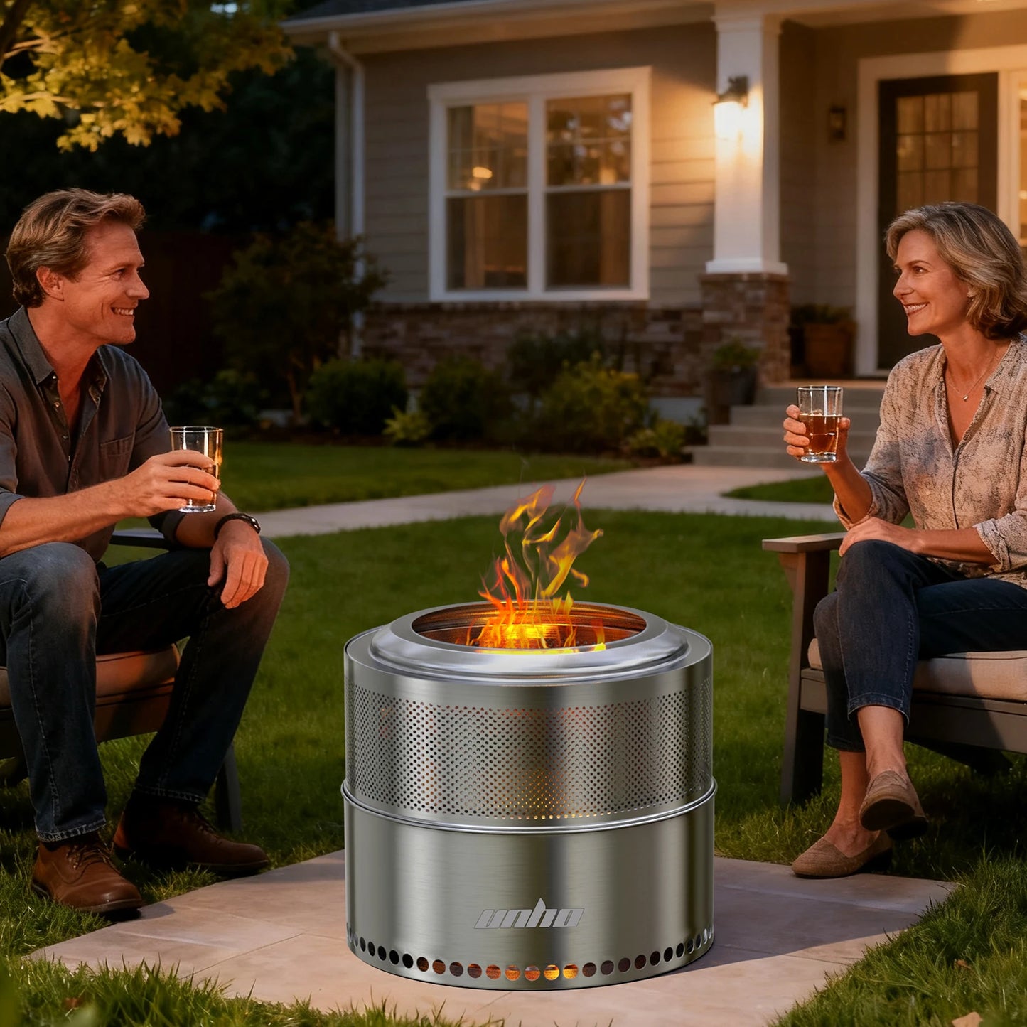 Stainless Steel Smokeless Wood Fire Pit With Carry Bag