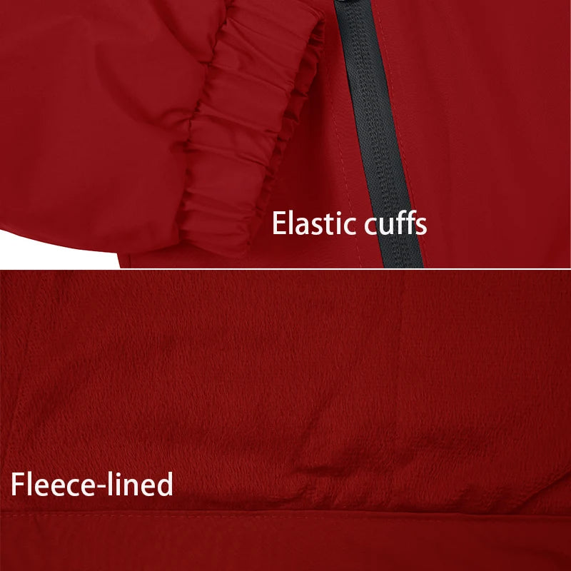 NONECN Men's Casual Hooded Jacket Windbreaker With Zipper Pocket