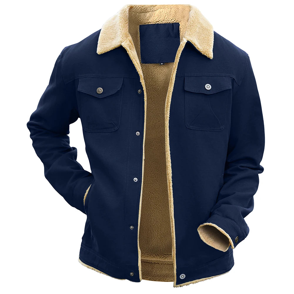 NONE Men's Winter Jackets Waterproof Fleece Lined Casual Outerwear