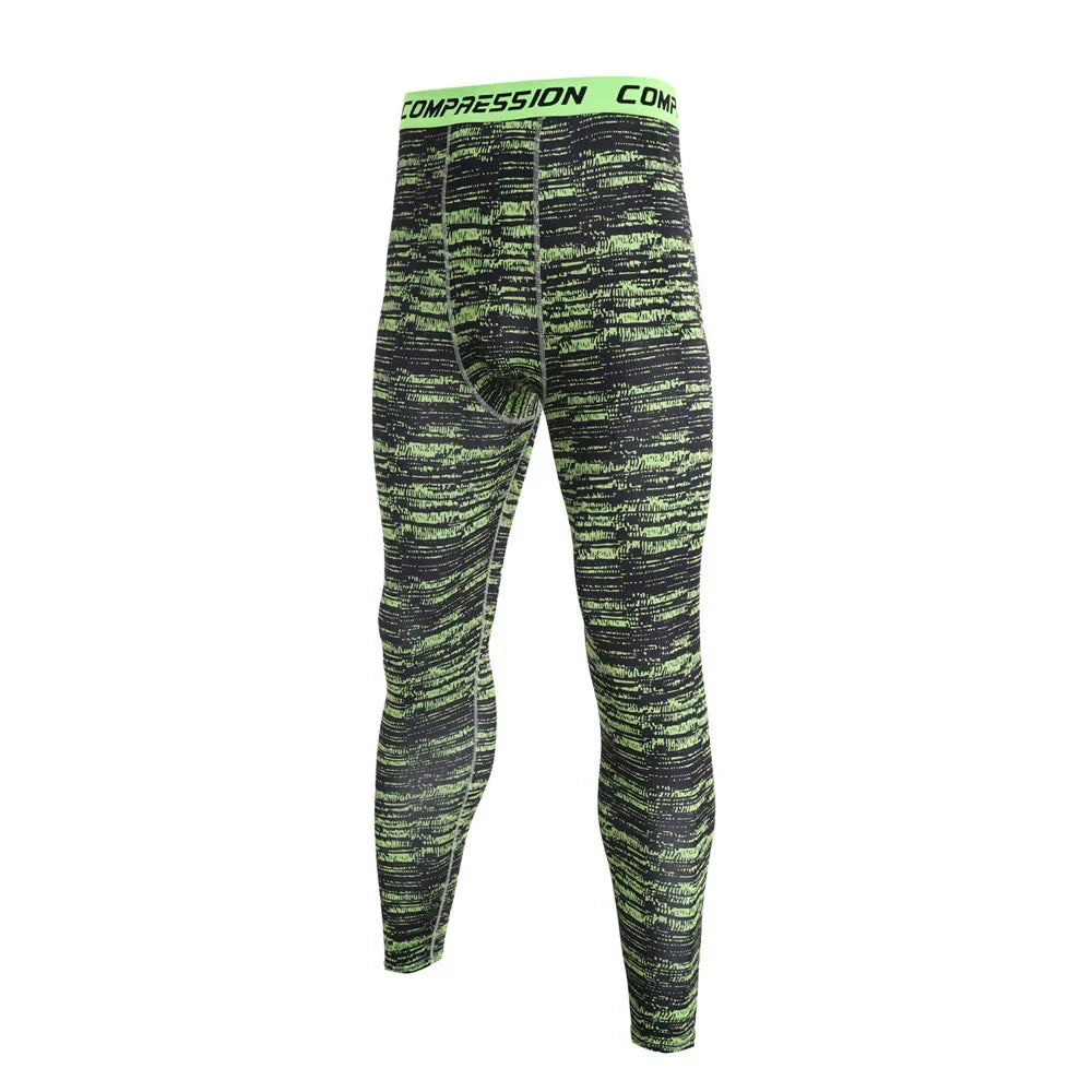 NONECN Men's Camouflage Running Compression Leggings
