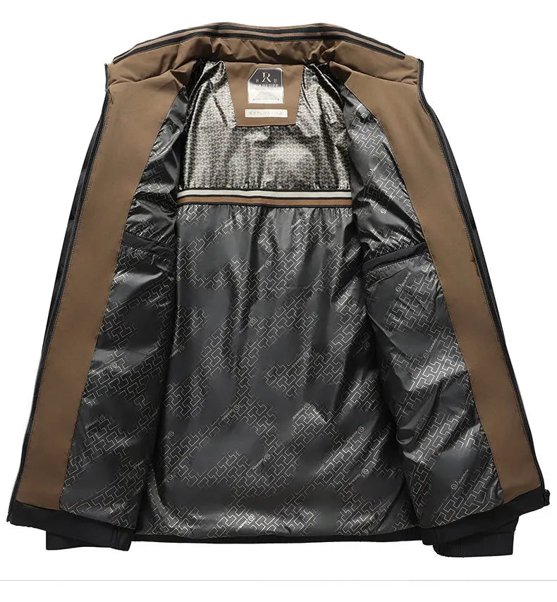 Mens Winter Windproof Cotton Padded Parka Jacket Warm