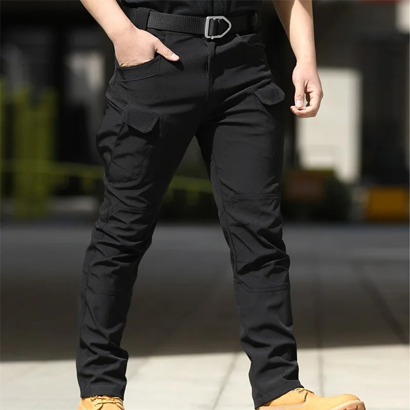 Hirigin Men's Cargo Pants Waterproof Multi Pockets Trousers