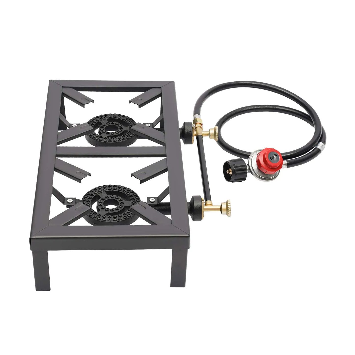 8000W Dual Burner Cast Iron Gas Camping Stove Portable