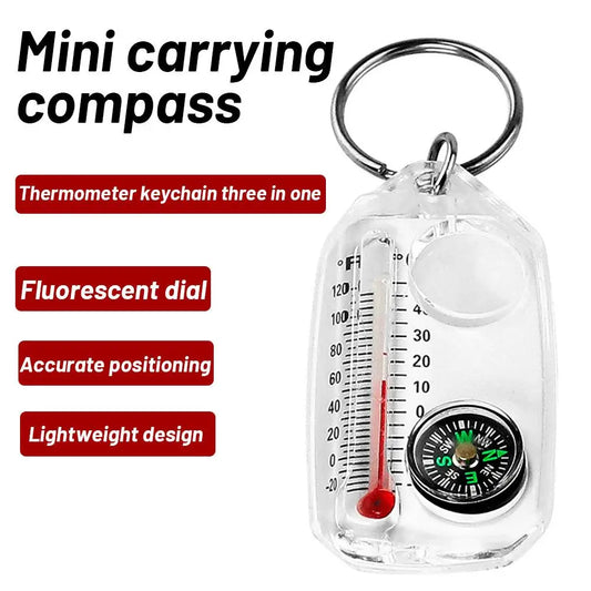 Compass And Thermometers Keychain