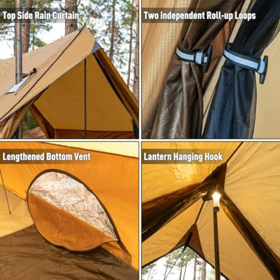 Camping Cabin Chalet Pro Wall Tent With Stove Jack