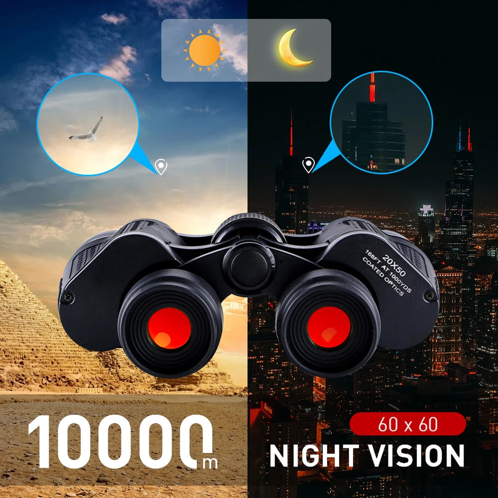 Professional HD Binoculars With BAK4 Prism For Long Range Waterproof