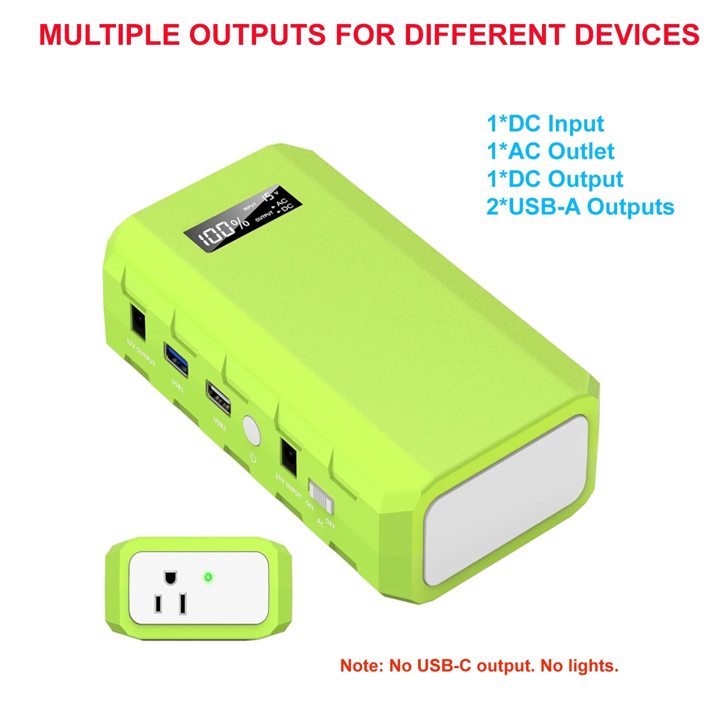 Powkey HP500S-Pro 24000mAh Portable Power Station with AC Outlet