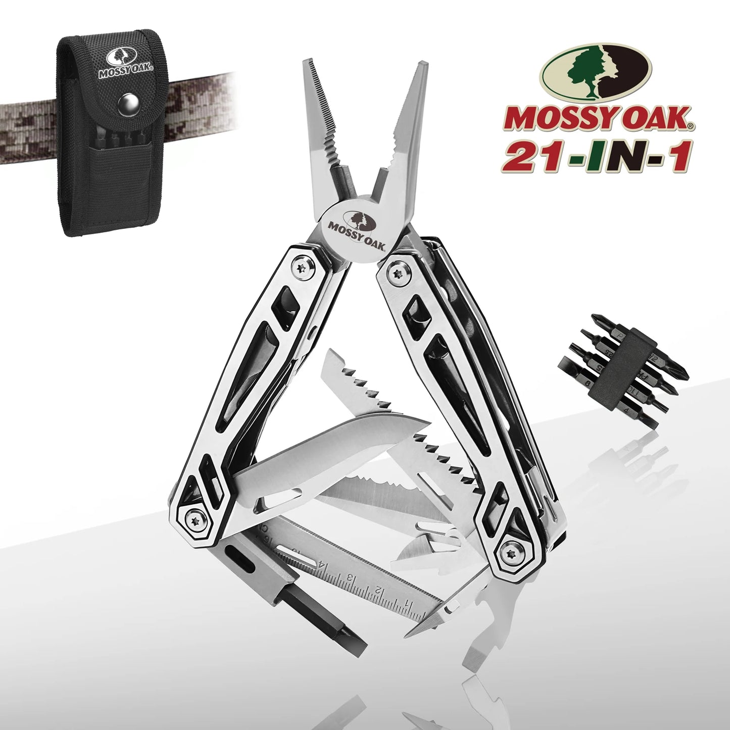 WORKPRO 21 In 1 Multifunction Pliers Stainless Steel Survival Tool