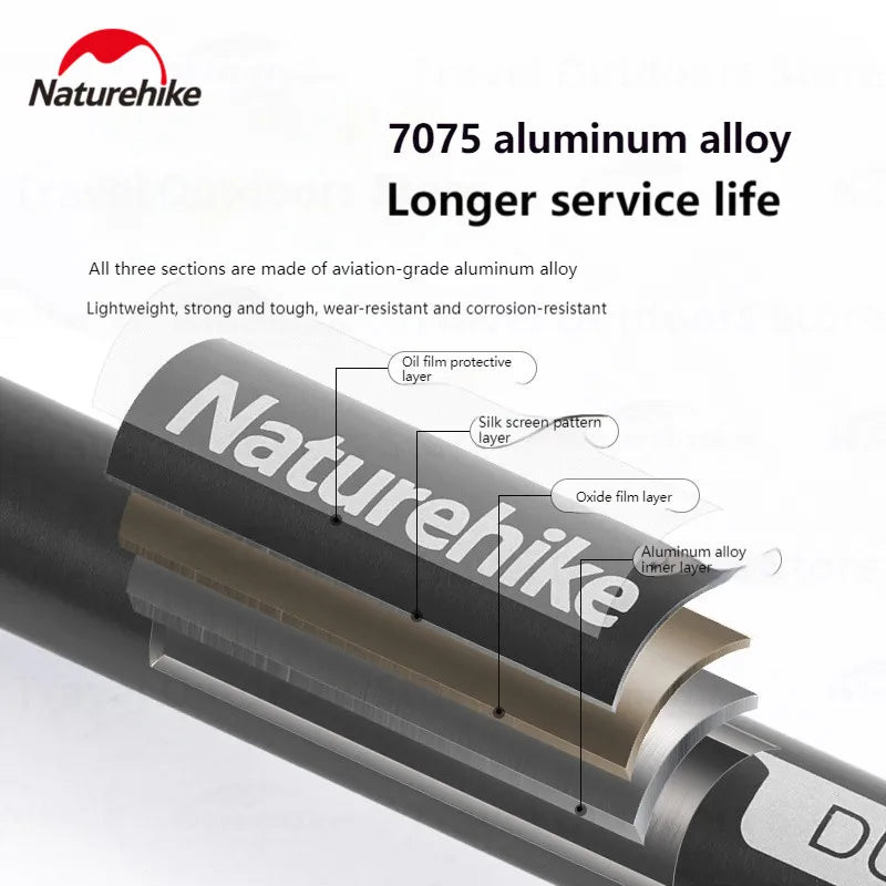 Naturehike ST03 Trekking Pole External Lock Three Sections Telescopic