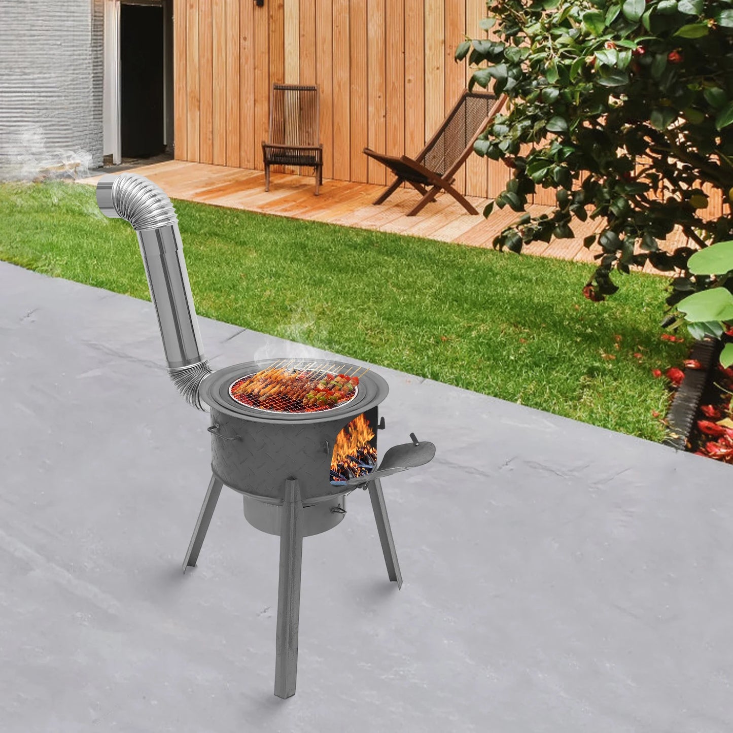Portable Camping Wood Stove For Indoor And Outdoor Cooking