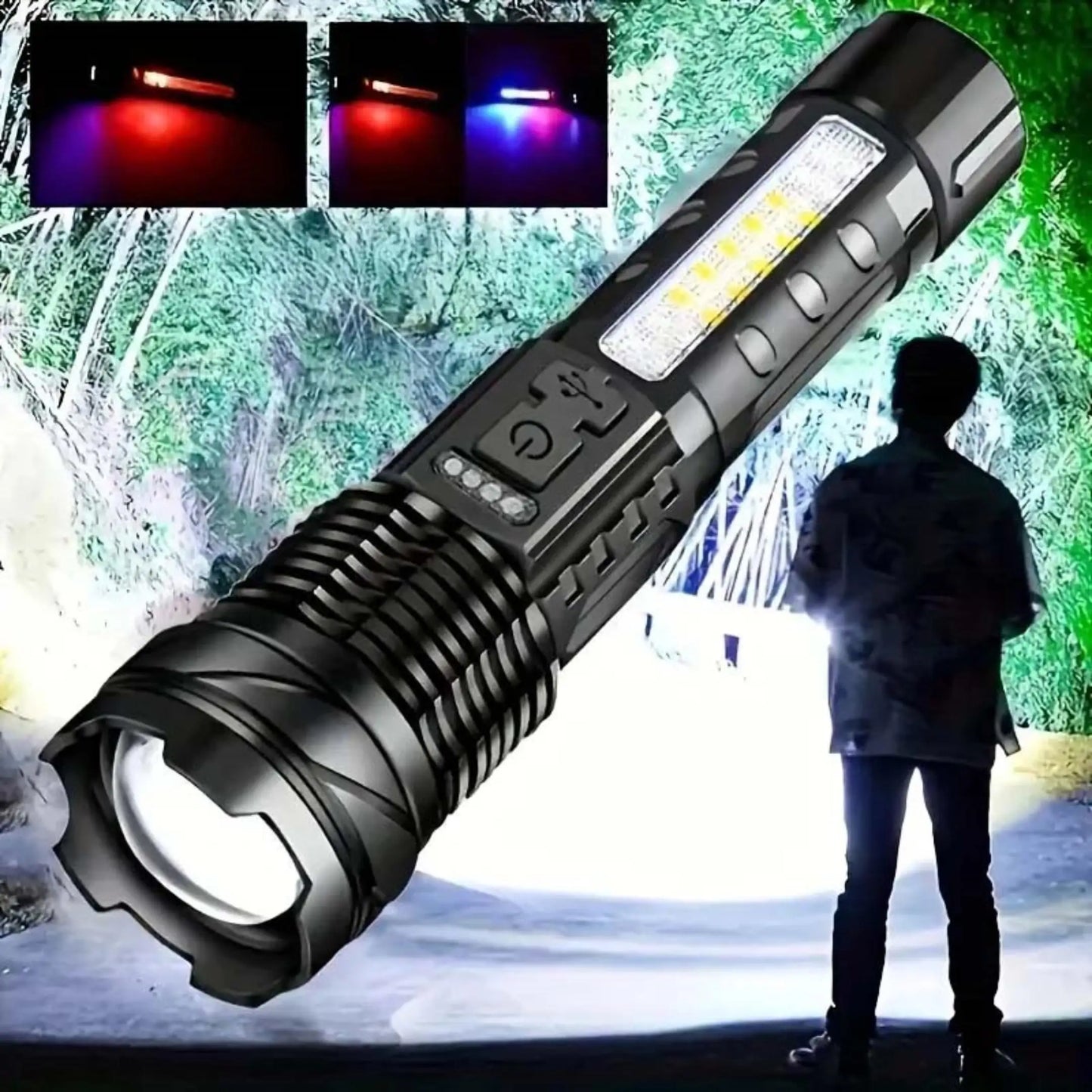KEWEN Rechargeable USB-C Flashlight With Power Bank