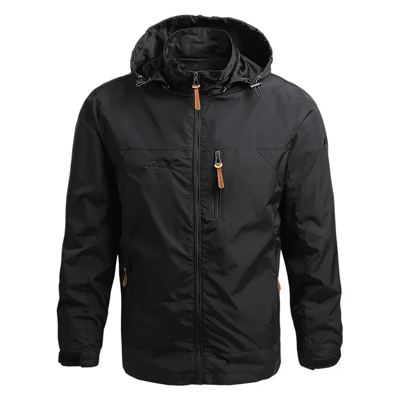 NONECN Autumn Winter Waterproof Windbreaker For Men Hiking Camping Jacket