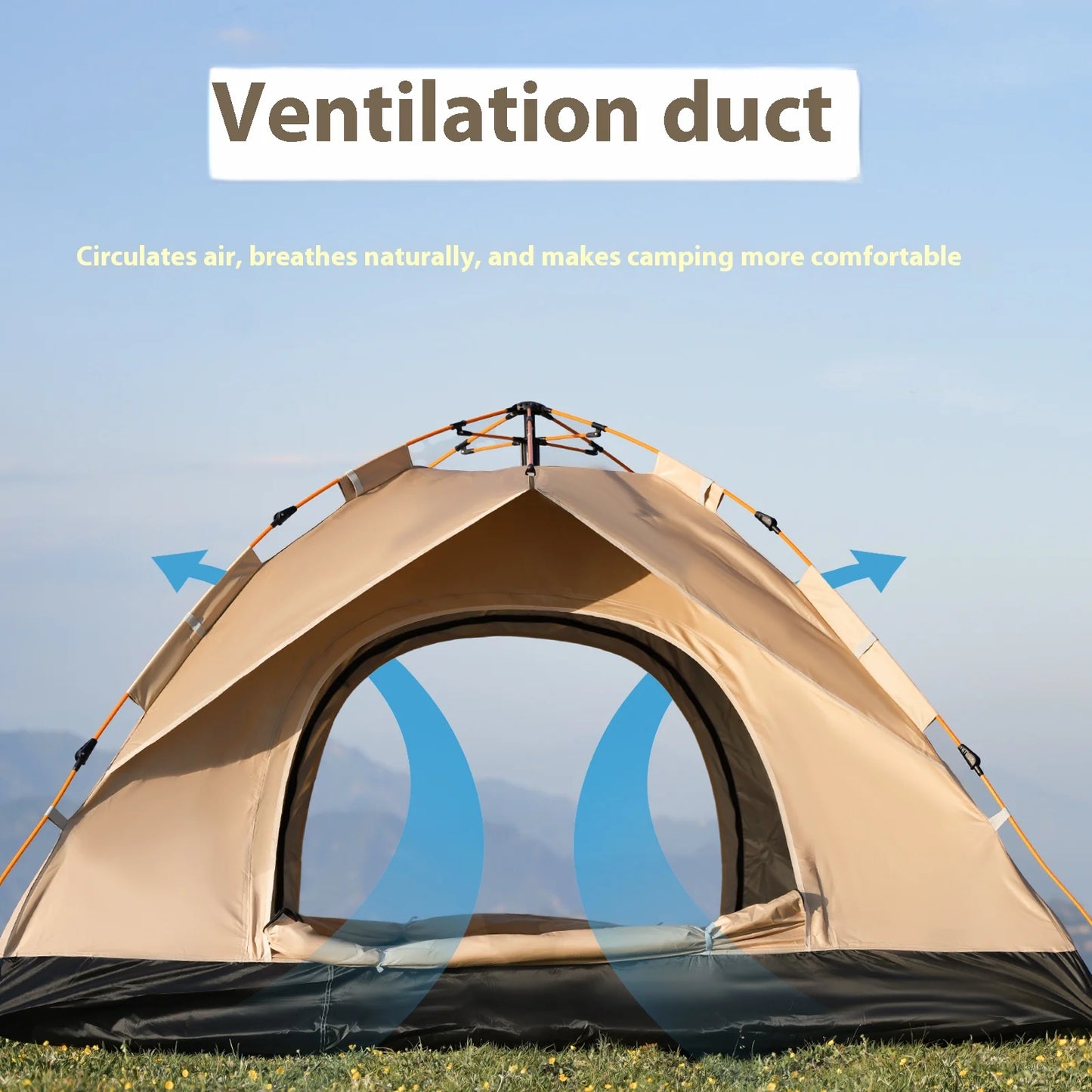 Pakicetus Instant Golden Tent Portable Sun Rain Shelter For Beach Camping