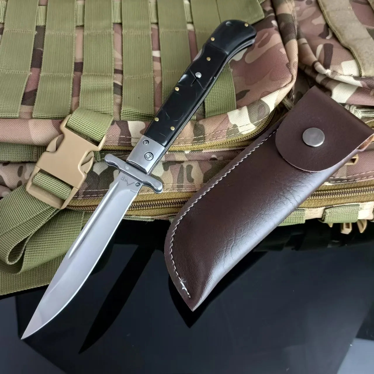 DIY Supplies Folding Outdoor Knife 440C Blade