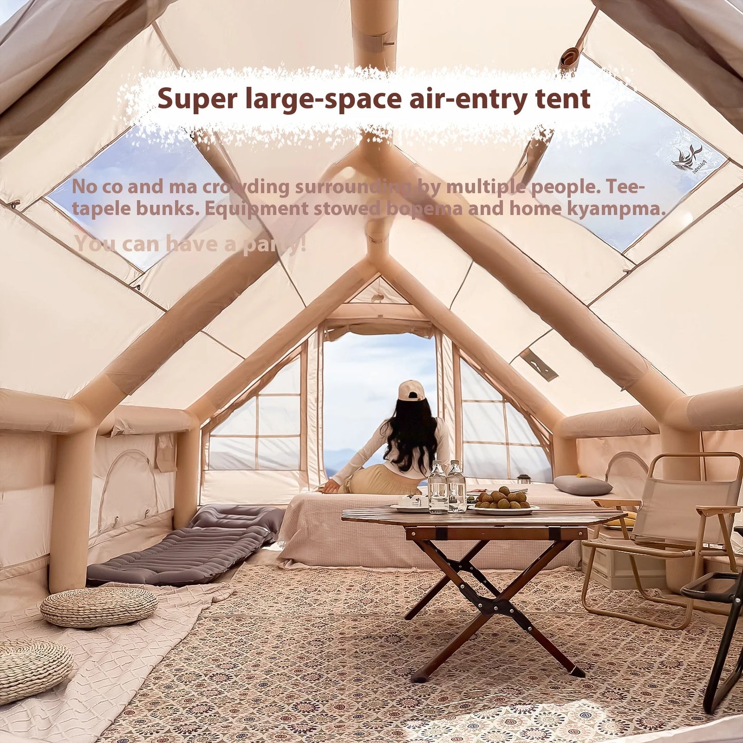 Pakicetus Luxury Inflatable Family Tents For Camping