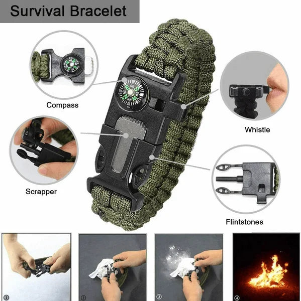 Outdoor Emergency Survival Kit 14 In 1 For Camping
