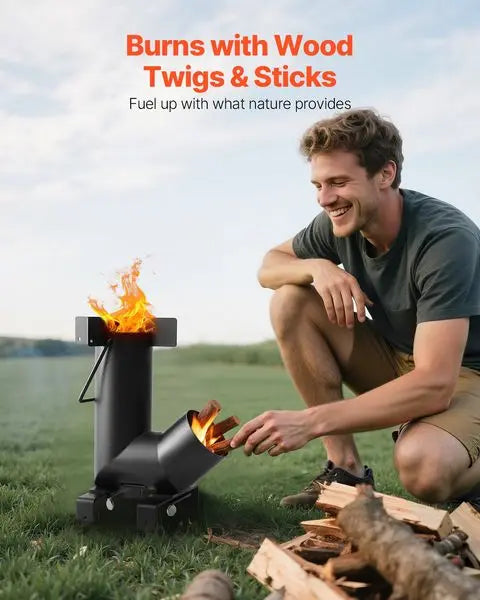 Camping Rocket Stove Portable Wood Burning Camp Stove Bag NONE