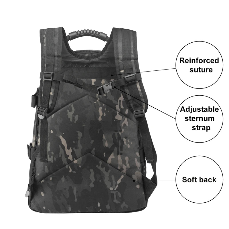 Unisex Camouflage Military Tactical Laptop Backpack Water Resistant