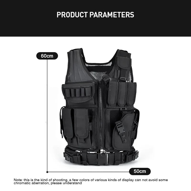Adjustable MOLLE Tactical Vest for Airsoft and CS Games