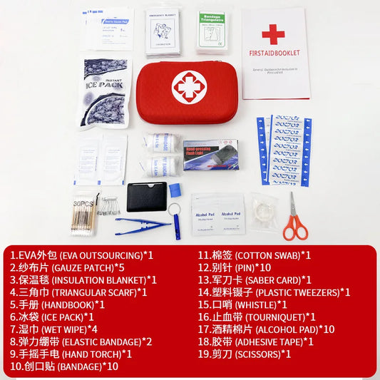 Emergency EVA Survival Kit 45 Piece Portable Car And Outdoor Set