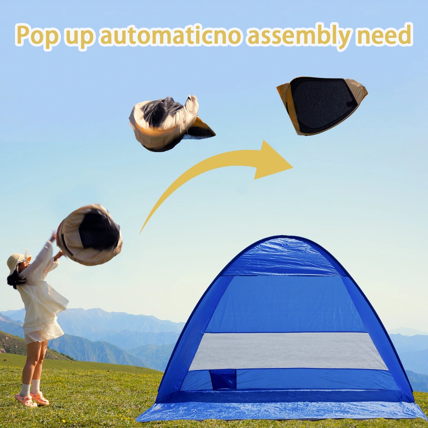 Pakicetus Pop Up Beach Tent With Carry Bag