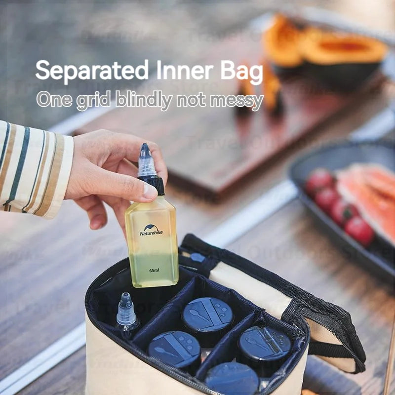 Naturehike Six-Piece Portable Seasoning Bottle Set with Bag