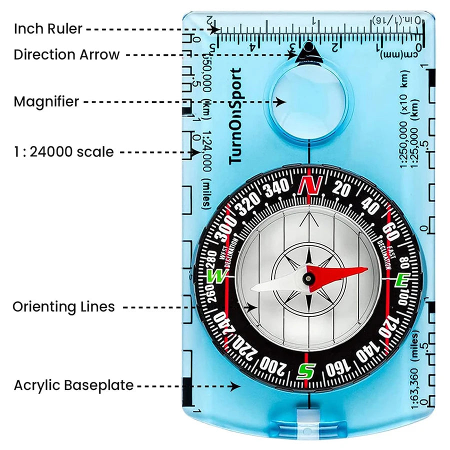 Professional Waterproof Camping Compass For Outdoor Navigation And Survival