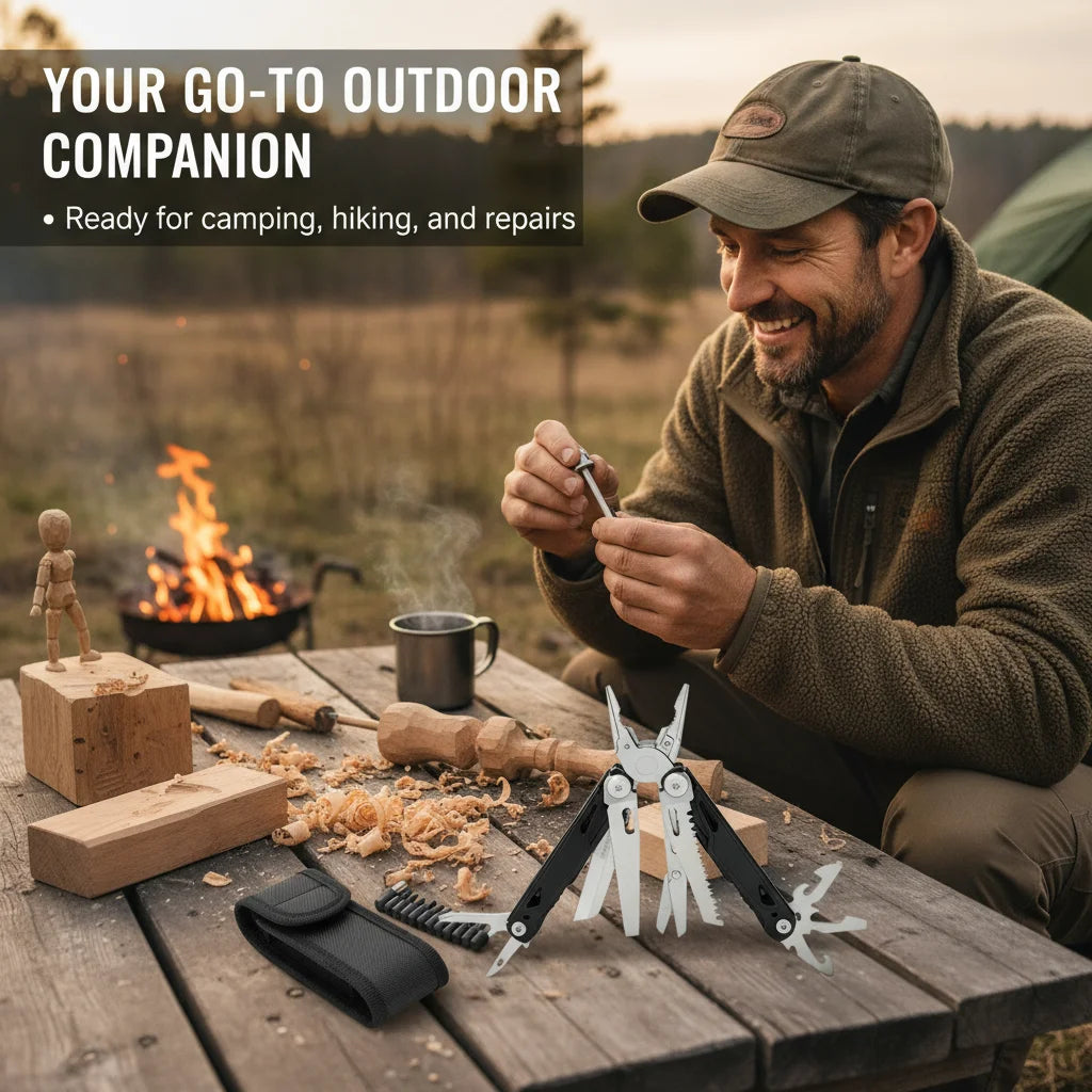 Multitool Pliers Stainless Steel Survival Tool For Camping And Fishing